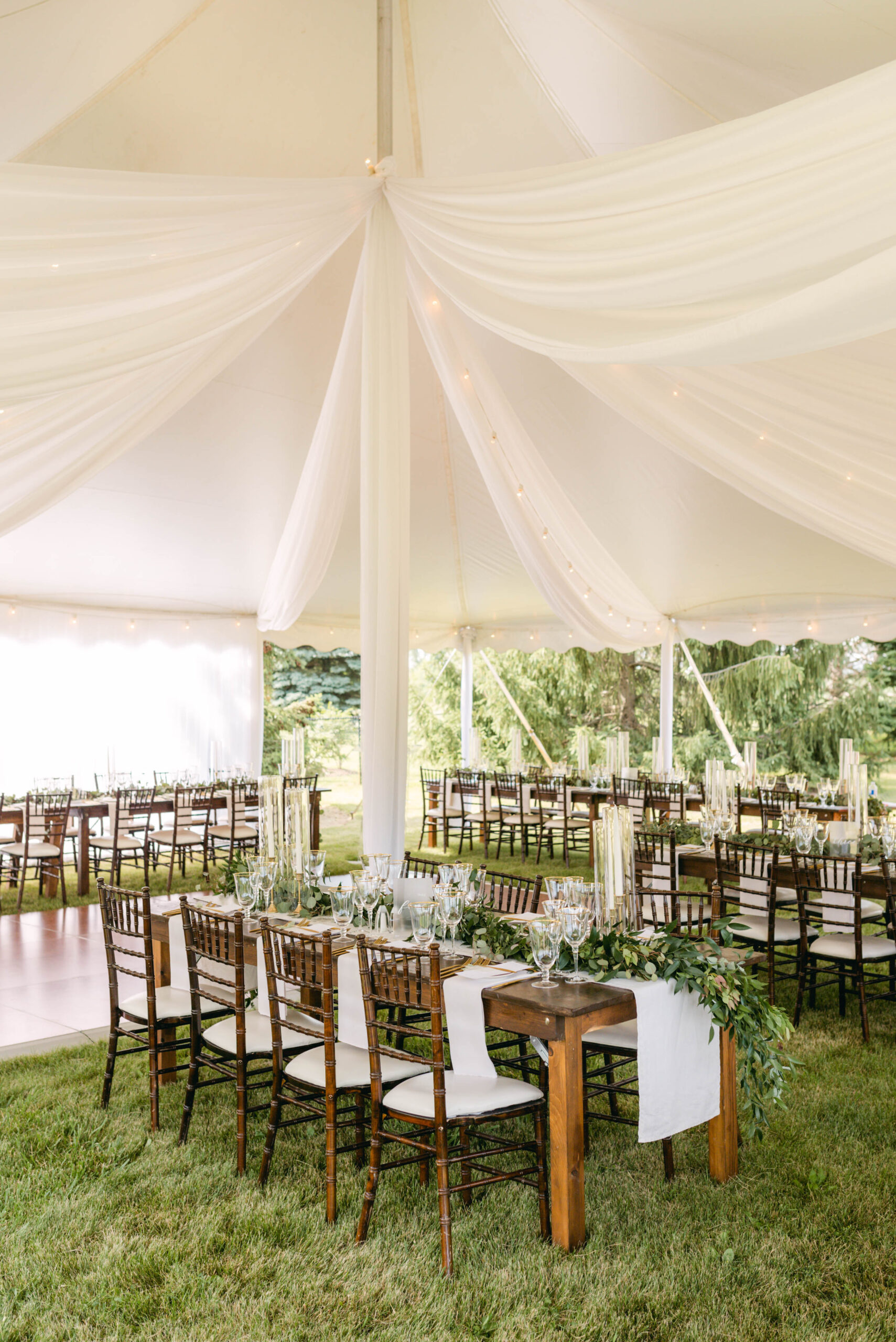 outdoor tented wedding